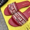 Dior Woven Logo Mules Slipper Sandals Red Runway 2019