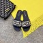 Dior Woven Logo Mules Slipper Sandals Navy Blue Runway 2019