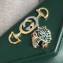 Gucci Interlocking G Horsebit Rajah Small Shoulder Bag 537243 Green 2019