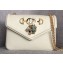 Gucci Interlocking G Horsebit Rajah Small Shoulder Bag 537243 White 2019