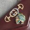 Gucci Interlocking G Horsebit Rajah Small Shoulder Bag 537243 Burgundy 2019