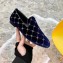 Chanel All Over Logo Velvet Loafers G33126 Blue