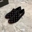 Chanel All Over Logo Velvet Loafers G33126 Black