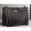 Valentino Rockstud Spike Tote Bag 0346 Crinkled Black