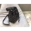 Valentino Rockstud Spike Small Bucket Bag 0059 Crinkled Black