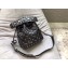 Valentino Rockstud Spike Small Bucket Bag 0059 Crinkled Black