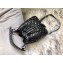 Valentino Rockstud Spike Small Bucket Bag 0059 Crinkled Black