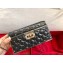 Valentino Rockstud Spike Chain Clutch Bag 0702 Crinkled Black 2019