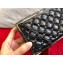 Valentino Rockstud Spike Chain Clutch Bag 0702 Crinkled Black 2019