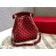Valentino Rockstud Spike Large Bucket Bag 0059 Red