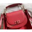 Valentino Leather Vintage Saddle Bag 0034 Red 2019