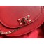 Valentino Leather Vintage Saddle Bag 0034 Red 2019