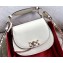 Valentino Leather Vintage Saddle Bag 0034 White 2019