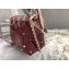 Valentino Candystud Medium Top Handle Bag 0055 V Inlay Burgundy/Nude Pink