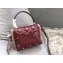 Valentino Candystud Medium Top Handle Bag 0055 V Inlay Burgundy/Nude Pink