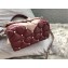 Valentino Candystud Medium Top Handle Bag 0055 V Inlay Burgundy/Nude Pink