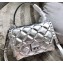 Valentino Candystud Medium Top Handle Bag 0055 Metallic Silver