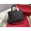 Valentino Rockstud Spike Chain Tote Bag 0061 Crinkled Black