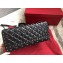 Valentino Rockstud Spike Chain Tote Bag 0061 Crinkled Black