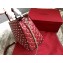 Valentino Rockstud Spike Chain Tote Bag 0061 Red