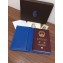 Goyard Grenelle Passport Holder Wallet Blue
