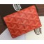 Goyard Malesherbes Card Case Wallet Orange