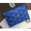 Goyard Malesherbes Card Case Wallet Blue
