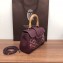Goyard Wooden Handle Saigon Mini Tote Bag with Shoulder Strap Burgundy