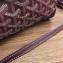 Goyard Wooden Handle Saigon Mini Tote Bag with Shoulder Strap Burgundy