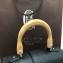 Goyard Wooden Handle Saigon Mini Tote Bag with Shoulder Strap Black