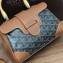 Goyard Wooden Handle Saigon Mini Tote Bag with Shoulder Strap Brown
