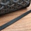 Goyard Wooden Handle Saigon Mini Tote Bag with Shoulder Strap Black