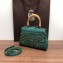 Goyard Wooden Handle Saigon Mini Tote Bag with Shoulder Strap Green