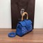 Goyard Wooden Handle Saigon Mini Tote Bag with Shoulder Strap Blue