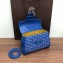 Goyard Wooden Handle Saigon Mini Tote Bag with Shoulder Strap Blue