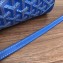 Goyard Wooden Handle Saigon Mini Tote Bag with Shoulder Strap Blue