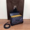 Goyard Wooden Handle Saigon Mini Tote Bag with Shoulder Strap Dark Blue