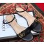 Gucci Leather Double G Flat Sandals 524631 Black 2019