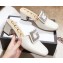 Gucci Heel 6cm Crystal G Slipper Mules White 2019