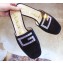 Gucci Crystal G Slipper Velvet Black 2019