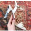 Gucci Snake Heel 9cm Horsebit Leather Sandals White 2019