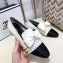 Chanel Grosgrain Loafers with Pearls and Bow G34249 White 2019