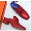 Hermes Heel 4.5cm Paradis Mules With Palladium-Plated H Buckle Red