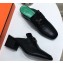 Hermes Heel 4.5cm Paradis Mules With Palladium-Plated H Buckle Black