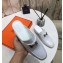 Hermes Heel 4.5cm Paradis Mules With Palladium-Plated H Buckle White