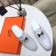Hermes Heel 4.5cm Paradis Mules With Palladium-Plated H Buckle White