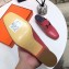 Hermes Heel 4.5cm Paradis Mules With Palladium-Plated H Buckle Dark Pink