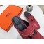 Hermes Heel 4.5cm Paradis Mules With Palladium-Plated H Buckle Dark Pink