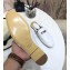 Hermes Calfskin Oz Mules With Palladium-Plated Kelly Buckle White