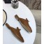Hermes Calfskin Oz Mules With Palladium-Plated Kelly Buckle Brown